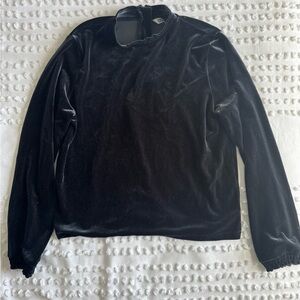 NWT!! Black Velvet Long Sleeve Top